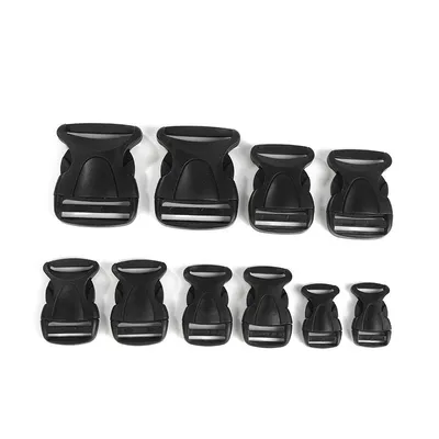 Factory Direct Wholesale Black Plastic Side Release Buckle-POM Safety Buckle for Bag Webbing, Backpack Clip, Durable & Wear-Resistant