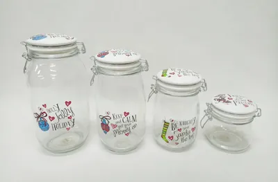 Christmas Sealed Domestic Glass Storage Jar