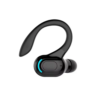 Business Wireless Soft Hook Single Headset HiFi Stereo Sports Earphone Microphone Waterproof