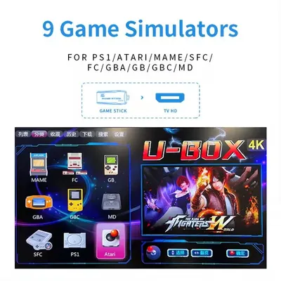M8 Video Game Console 2.4G Double Wireless Controller Game Stick 4K 10000 Video Game Consoles