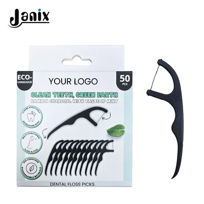 Premium Mint Dental Floss Picks - 50PCS Portable & Strong