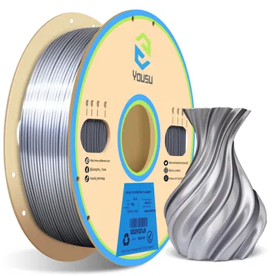 Hot Sale PLA Silk Texture 3D Printers Filaments 1.75mm Silver PLA Filaments