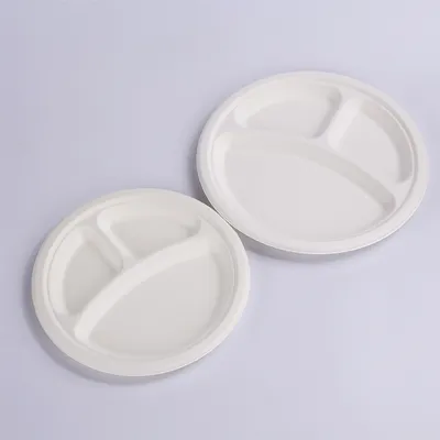 100% Natural Sugarcane Biodegradable Compostable Bagasse Eco-Friendly Plate