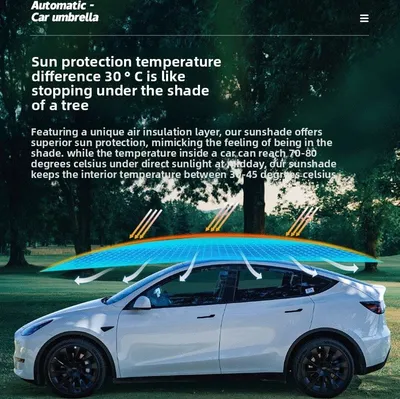 Car Umbrella Automatic Silver-Coated Oxford Fabric UV Protection
