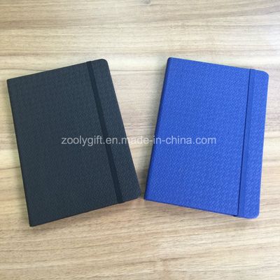 Textured PU Leather Organizer Journal Agenda Notebook with Color Edge