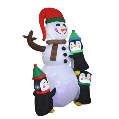 Christmas Snowman Outdoor Decorations Pre-Lit LED Lights Snowman