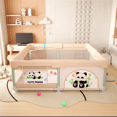 Baby Playpen Foldable Large Square Portable Mesh Fence for Daycare Center