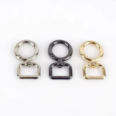 Wholesale 16mm Square Tail Open Spring O Ring Buckle Bag Strap Clip Hook Clasp DIY Hardware Accessory
