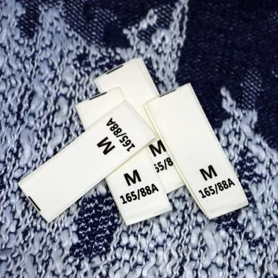 Customizable Cotton High Quality Neck Washable Tags Clothing Size Tags Custom Woven Tags