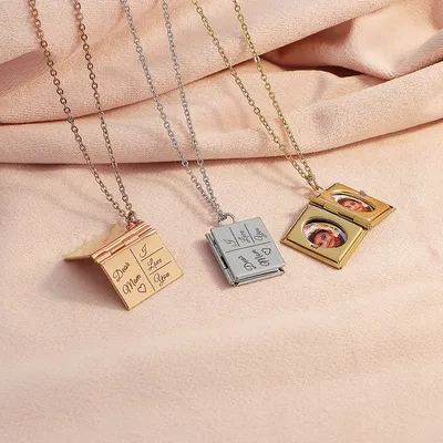 Magnetic Engraved Necklace Custom Personalized Birthday Promotion Promotional Gift Wholesale