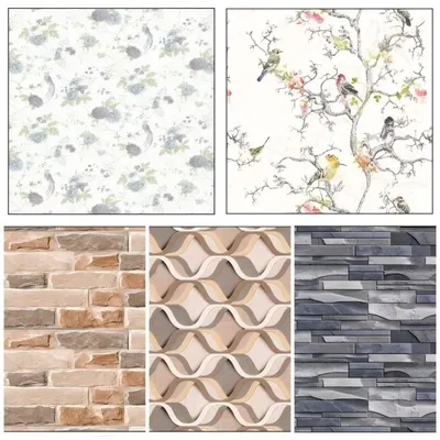 Modern Pastoral Flower and Bird Style Linen/PVC Wallpaper Bedroom/Living Room Home Self-Adhesive Wallpaper
