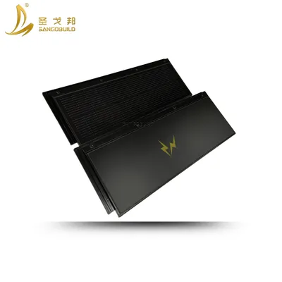 European Villa Solar Energy System Modern Energy-Saving Solar Panels Photovoltaic Roof Tiles