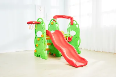 Kids Indoor Plastic Slide with Swing for Sale