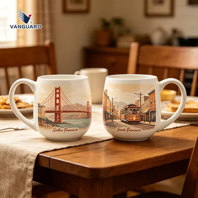 Chinese Ceramic Tableware Coffee Mug Custom Printed Drinking Mug