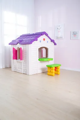 New Design Kindergarten Home Use Plastic Kids Indoor Playhouse with Swing Children Playround