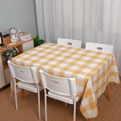 Yarn Dyed Water Proof 10% Cotton 90% Polyester Jacquard Tablecloth