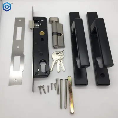 Black Aluminum Lever Handle Door Lock for UPVC Patio Doors