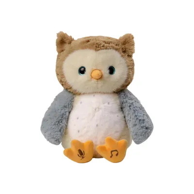 Music Owl Plush Fluffy Kids Gift Soft Interactive Doll Taking Toys