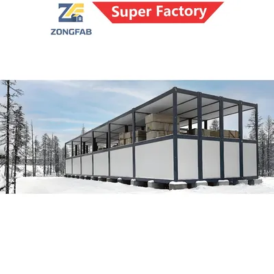 Low Cost Budget Modern Commerical Permanant Office Accommodation Housing Residential Flat Pack Prefab Modular Container Building