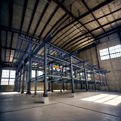 Low Maintenance Spacious Warehouse Building Prefabricated Steel Structure Workshop