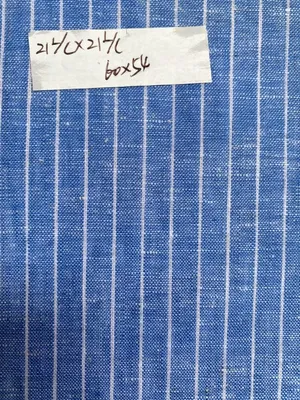 21L/C*21L/C, 60*54 Cotton Linen Striped Fabric Pattern Linen Textile