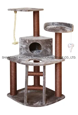 Stable and Safe Cat Furniture with Cave Ladder Cat Scratching Tree Cat Tower
