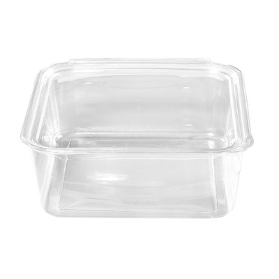 Clear Rectangular Plastic Container with Hinged Lid ID1993