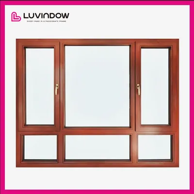 Nfrc Aama American Certificate Simple Design Tempered Triple Glass Aluminum Cald Teak Wood Frame Wooden Soundproof Double Glazing Tilt Turn Casement Windows