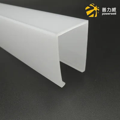 Custom Made Extrusion White U Shape LED Lampshade Linear Lighting PC Light Cover