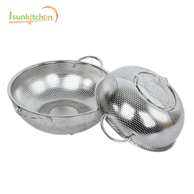22.5stainless Steel Colander Kitchen Strainer/Washing Bowl for Vegetables/Fruit/Rice/Grains