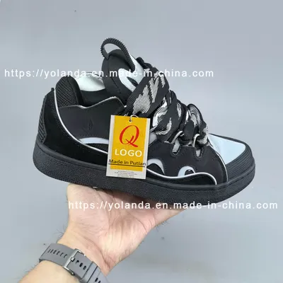 Men Women Trendy Chunky Sole Casual Shoes Lace up Anti Slip Casual Trainers Sneakers