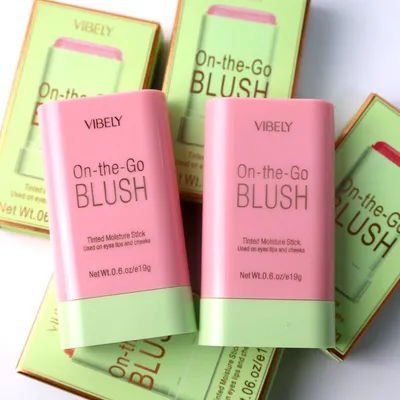 High Pigment Soft Creamy Blusher Stick Cosmetics Rouge Makeup Pink Blush