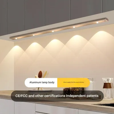 LED Cabinet Lights - Rechargeable Motion Sensor, 300lm, Magnetic Mount for Kitchen Pantry & Wardrobe