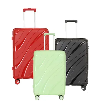 Yx16747-3 Pieces 20 24 28inch Polyester Soft PP Luggage Travel Luggage Set