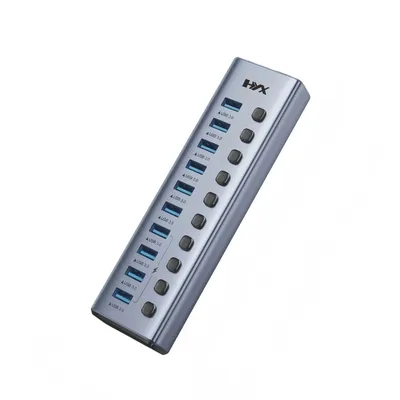Hub USB3.0 10in 1 Docking with 10 USB-Am 4A 10 Charging Ports