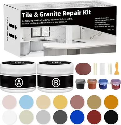 Bathtub Tile Repair Kit for Enamel Porcelain Ceramic Marble Granite Dents Cracks Hole Porcelain