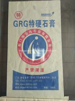25kg HDPE Plastic Gypsum Carrier Bags