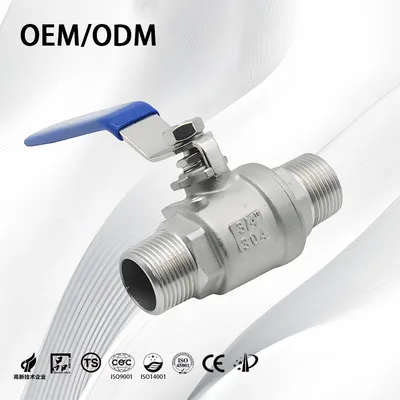 Stainless Steel 2PC Threaded Flanged Ball Valve for Industrial Systems Use