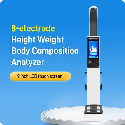 Sh-V19f Height Weight BMI Scale Body Composition Analyzer Magnetic Resonance Fat Health Body Analyzer Machine