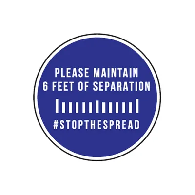 Custom Social Distancing Sticker Matte Film Anti Slipery