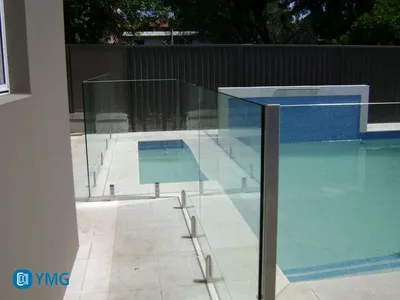 Professional Custom Service Tempered Glass Pool Fence Panels High Frameless Glass Fence