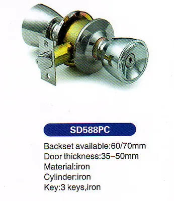South America Market Popular Cheapest Cylindrical Door Knob Locks 588