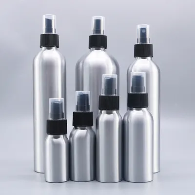 Customized Small 20ml 30ml Aluminum Liquid Bottle with Mist Spray Top