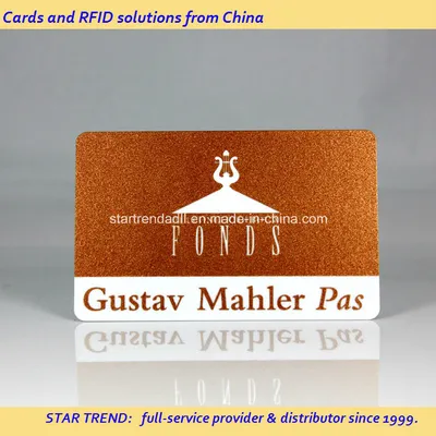Glittering Printed PVC Magnetic Stripe Card for Previliege Membership