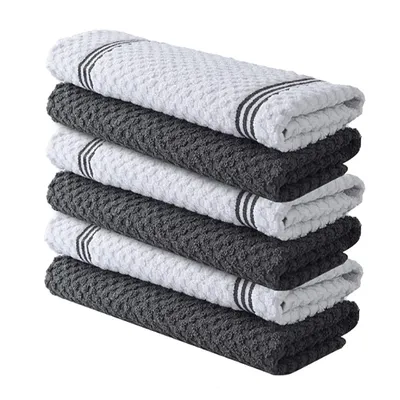 Premium Kitchen Hand Towels Large Cotton Highly Absorbent Tea Towels Set