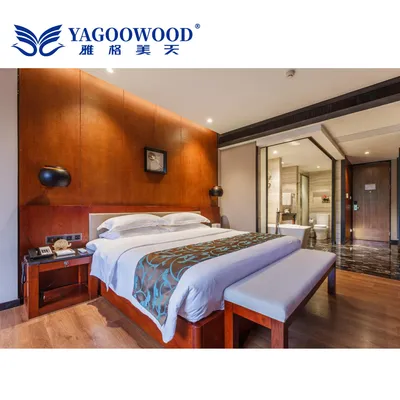 Yagoowood's Bespoke Wood Bedroom Set for Upscale Hotels