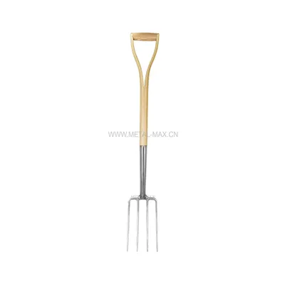 Stainless Steel 4 Tines Digging Garden Hand Tool Border Fork