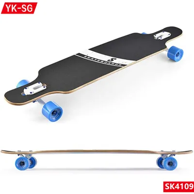 41-Inch Downhill Longboard Skateboard Through Deck 8 Ply Canadian Maple, Complete Cruiser, Free-Style