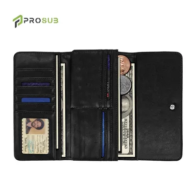 Prosub Classic Tri-Fold Sublimation Blank Wallets PU Leather Heat Transfer Printing Wallet for Men & Women Wholesale