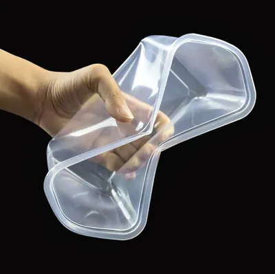 Disposable Clear PP Food Containers, Rectangular Microwavable Lunch Box for Takeout